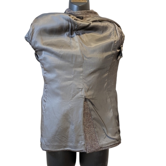 Vintage grey plaid wool blazer 40R - Picture 7 of 12